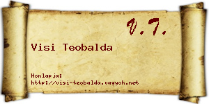 Visi Teobalda névjegykártya